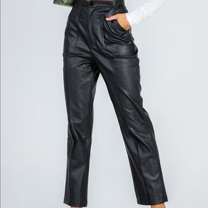 Princess Polly encore pants 4 black leather style